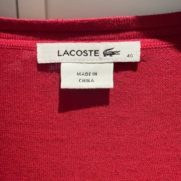 Lacoste Red Knit Garment - Picture 2 of 6